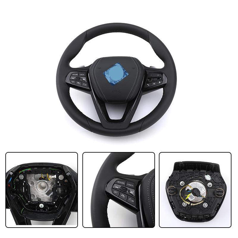 Customizable Stylish Leather Wrapped Car Steering Wheel for BMW 5 7 Series X7 G38 G12 G07 G30 G20 G80 G21 G81 G21 G22 G82 G30 - YunLexus