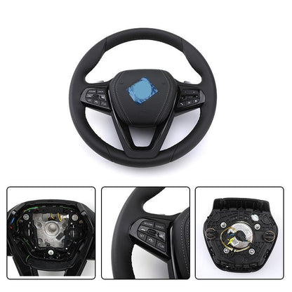 Customizable Stylish Leather Wrapped Car Steering Wheel for BMW 5 7 Series X7 G38 G12 G07 G30 G20 G80 G21 G81 G21 G22 G82 G30 - YunLexus