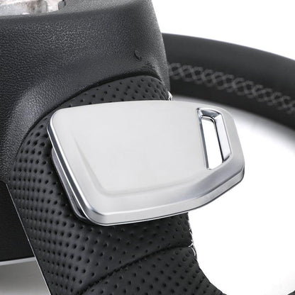 Customized S-Line S Line Volante Lenkrad Flat Bottom Half Leather Steering Wheel for Audi A3 A4 A5 A6 S3 S4 S5 S6 S7 RS4 RS5 RS6