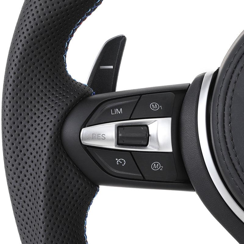 Flat Bottom Full Leather LED M Sport Steering Wheel for BMW F10 F15 F20 F22 F30 F32 X5 E70 X6 E71 E90 E92 F80 F82 F87 F90 M8 F92 - YunLexus