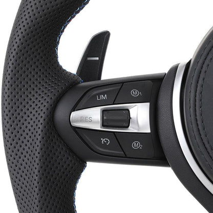 Flat Bottom Full Leather LED M Sport Steering Wheel for BMW F10 F15 F20 F22 F30 F32 X5 E70 X6 E71 E90 E92 F80 F82 F87 F90 M8 F92 - YunLexus