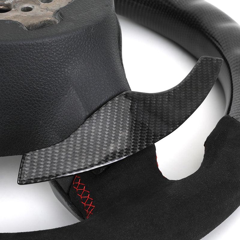 GTI Half Alcantara Carbon Shifter Paddle LED Steering Wheel for Volkswagen VW Golf MK6 MK7 MK7.5 5 GTI R Jetta Passat CC Tiguan - YunLexus Custom Custom Steering Wheels for Volkswagen