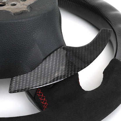 GTI Half Alcantara Carbon Shifter Paddle LED Steering Wheel for Volkswagen VW Golf MK6 MK7 MK7.5 5 GTI R Jetta Passat CC Tiguan - YunLexus Custom Custom Steering Wheels for Volkswagen