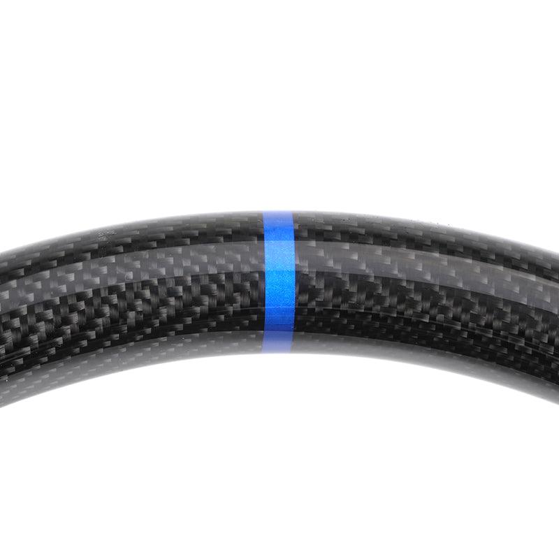 Half Perforated Leather Carbon Fiber Steering Wheel Core for VW Golf MK5 MK6 MK7 6 7 7.5 R 7R Gti Polo Passat CC B7 Scirocco - YunLexus Custom Custom Steering Wheels for VW