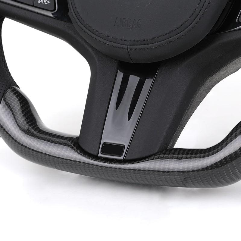 Half Perforated Leather Carbon LED Steering Wheel for BMW G12 G20 G30 G32 G80 G81 M4 F82 G82 M5 F90 X3M F87 X5m F85 M4 F82 M340i - YunLexus