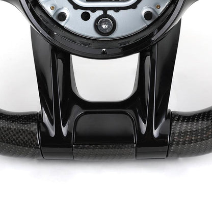 Half Perforated Leather Carbon LED Steering Wheel for Mercedes Benz W213 W205 206 W222 GLC X253 C253 CLA W117 CLA45 S63 C63 AMG - YunLexus Custom Custom Steering Wheels for Mercedes