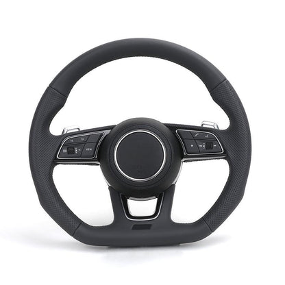 Half Perforated Leather S-Line Steering Wheel for Audi TT A3 A4 B8 A5 A6 C6 C7 A7 R8 RS RS3 RS4 RS5 S3 S4 S5 B9 RS6 RS7 Q3 Q5 Q7