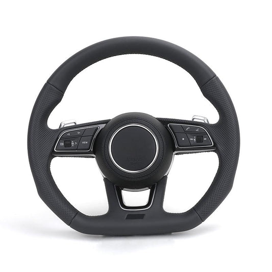 Half Perforated Leather S-Line Steering Wheel for Audi TT A3 A4 B8 A5 A6 C6 C7 A7 R8 RS RS3 RS4 RS5 S3 S4 S5 B9 RS6 RS7 Q3 Q5 Q7
