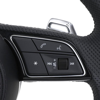 Half Perforated Leather S-Line Steering Wheel for Audi TT A3 A4 B8 A5 A6 C6 C7 A7 R8 RS RS3 RS4 RS5 S3 S4 S5 B9 RS6 RS7 Q3 Q5 Q7