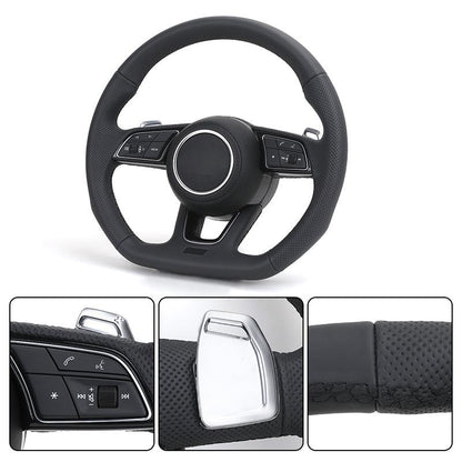 Half Perforated Leather S-Line Steering Wheel for Audi TT A3 A4 B8 A5 A6 C6 C7 A7 R8 RS RS3 RS4 RS5 S3 S4 S5 B9 RS6 RS7 Q3 Q5 Q7