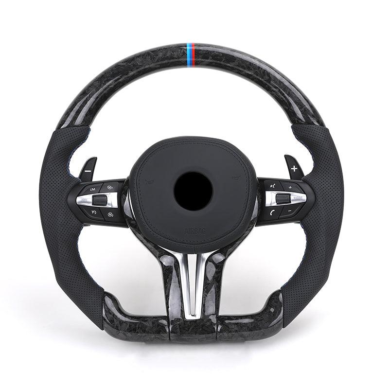 M Performance Forged Carbon Fiber Perforated Leather Steering Wheel for BMW 3 5 Series F10 F20 F30 F32 F07 X5 E70 E71 M3 M4 M5 - YunLexus