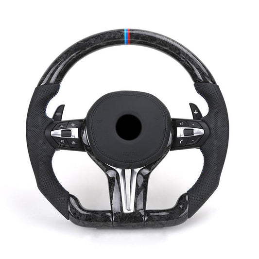 M Performance Forged Carbon Fiber Perforated Leather Steering Wheel for BMW 3 5 Series F10 F20 F30 F32 F07 X5 E70 E71 M3 M4 M5 - YunLexus