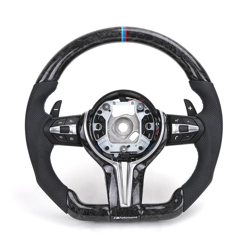 M Performance Forged Carbon Fiber Perforated Leather Steering Wheel for BMW 3 5 Series F10 F20 F30 F32 F07 X5 E70 E71 M3 M4 M5 - YunLexus