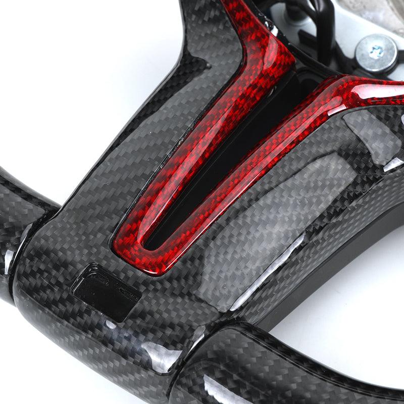 M Sport Carbon Blade Paddle Half Alcantara Leather Steering Wheel for BMW 5 Series F10 M5 F30 E60 E61 F15 F20 M3 F80 F07 E90 F82 - YunLexus