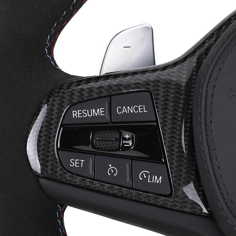M Sport Carbon Fiber Trim Alcantara Leather Steering Wheel for BMW G20 G05 G06 G30 G38 G12 G15 G22 G8X M3 M4 F90 M5 G80 G82 G83 - YunLexus