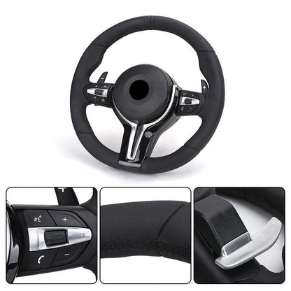 M Sport Glossy Black Carbon Fiber Trim Leather Steering Wheel for BMW F07 F10 F20 F30 F32 G12 G20 G30 M3 F80 M4 M5 X5 E70 E90 - YunLexus