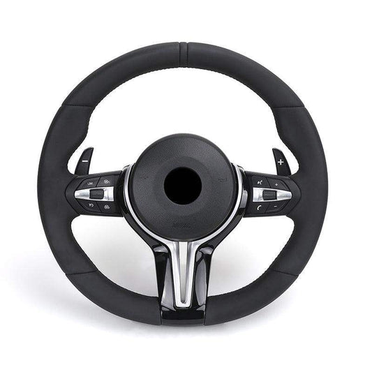 M Sport Glossy Black Carbon Fiber Trim Leather Steering Wheel for BMW F07 F10 F20 F30 F32 G12 G20 G30 M3 F80 M4 M5 X5 E70 E90 - YunLexus
