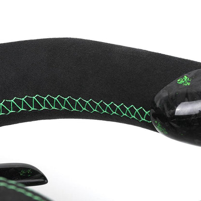 M Sport Green Half Alcantara Forged Carbon Fiber LED Steering Wheel for BMW F80 M3 F20 F32 E88 M4 F82 F01 F10 F30 F31 X5 E70 F15 - YunLexus