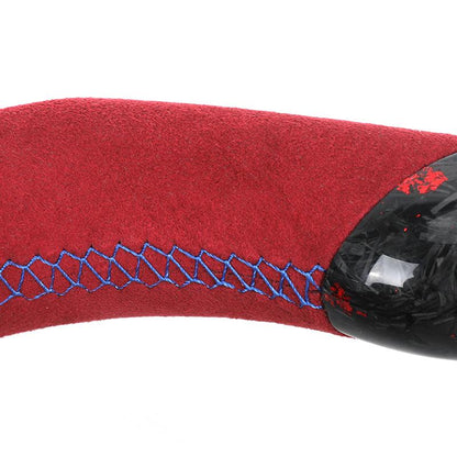 M Sport Red Color Half Alcantara Forged Carbon Steering Wheel for BMW 1 Series F40 E60 F10 M5 F11 F30 M4 F82 X3M F97 F90 F80 - YunLexus