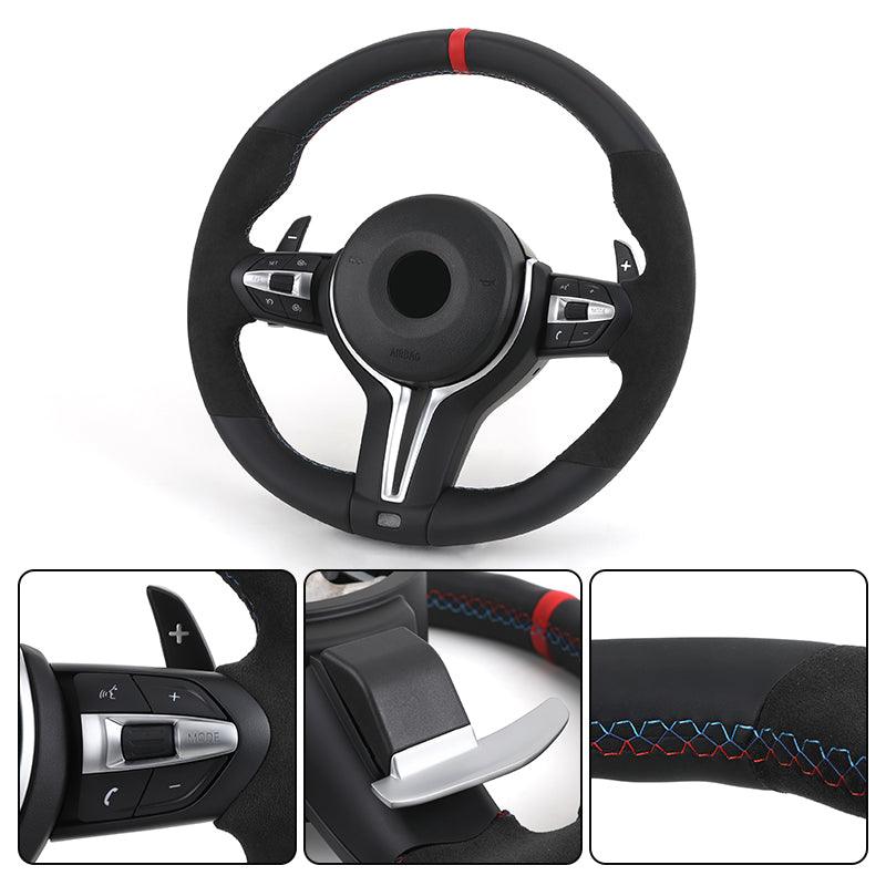 M Sport Volant Lenkrad Half Alcantara Steering Wheel for BMW F10 F20 F21 F22 F30 F31 F32 F33 F34 F35 F36 F07 F12 F13 M4 M3 F80 - YunLexus
