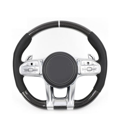 New Design Carbon Fiber Steering Wheel for Mercedes C300 C200 C180 S300 S320 S420 S500 S600 S400 S450 S350 S63 S65 GLA AMG GT - YunLexus Custom Custom Steering Wheels for Mercedes