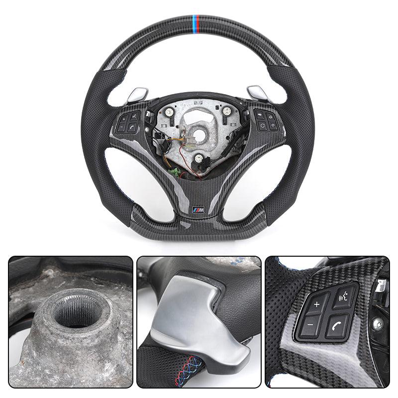 Original E Chassis Volant Carbon Fiber Steering Wheel for BMW E91 E90 E92 E93 E39 E46 E60 E61 E65 E66 E81 E82 E83 Z4 E89 E70 E71 - YunLexus
