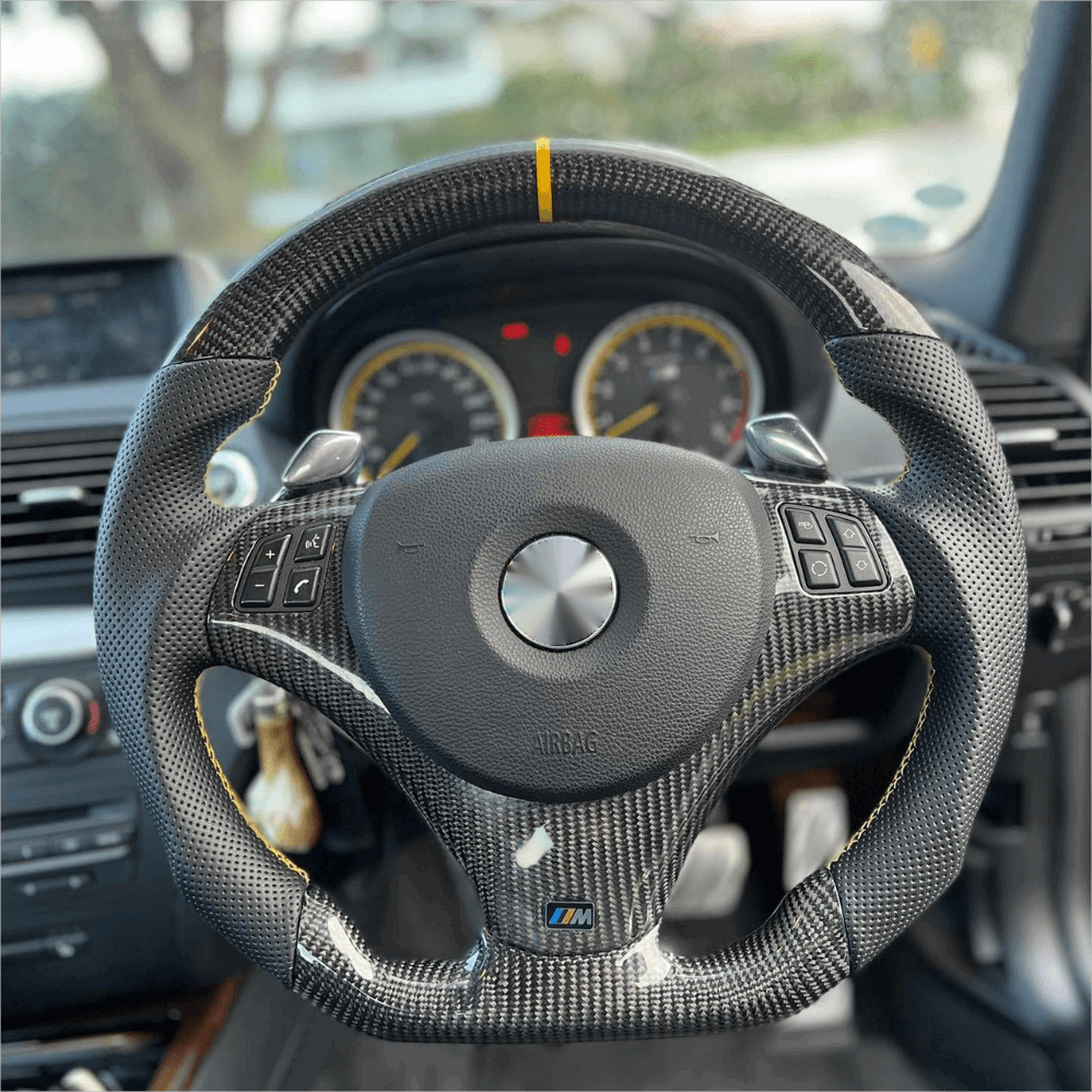 Original E Chassis Volant Carbon Fiber Steering Wheel for BMW E91 E90 E92 E93 E39 E46 E60 E61 E65 E66 E81 E82 E83 Z4 E89 E70 E71 - YunLexus