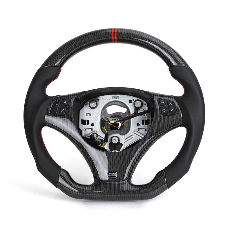 Original M Sport Half Leather Carbon Fiber Steering Wheel for BMW E39 E60 M5 E61 E81 E82 E83 E87 Z4 E89 E90 E91 E92 E93 E70 E71 - YunLexus