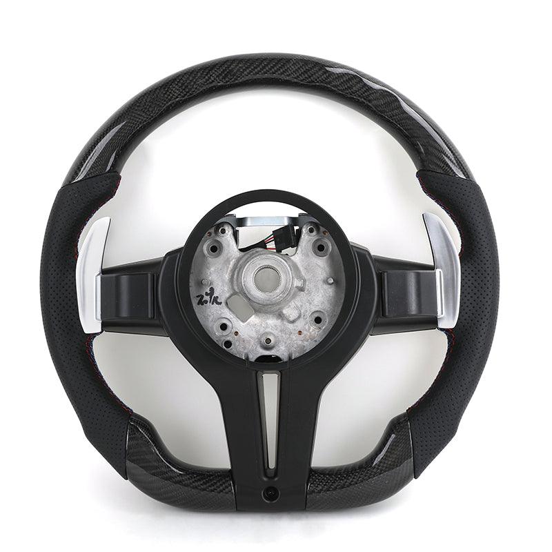 Perforated Leather Carbon M Sport Performance Steering Wheel for BMW F10 F20 F30 F02 F32 E60 E70 E92 E60 M3 F80 F90 M5 X5 F15 - YunLexus