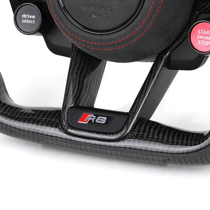 R8 With Start Button Drive Select Half Alcantara Steering Wheel for Audi A3 A4 A5 A6 C7 C6 C8 B7 B8 B9 Q3 Q5 Q7 RS3 RS7 S600 8V
