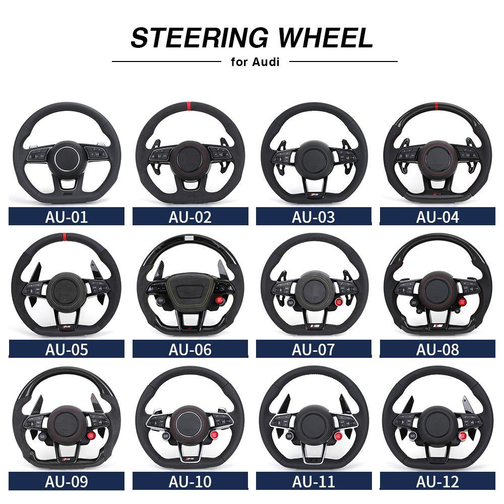 R8 With Start Button Full Alcantara LED Steering Wheel for Audi A4 A3 8V A5 B8 B9 A6 C8 A7 A8 S3 S4 RS3 RS5 RS6 C7 C8 Q3 TT TTRS