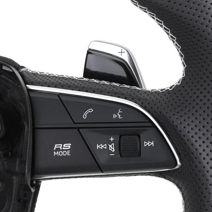 RS Sport Volant Lenkrad Half Perforated Leather Carbon Steering Wheel for Audi S5 A4 B8 B8.5 B9 RS5 RS6 A6 C7 S7 A7 S8 A3 A8 TT