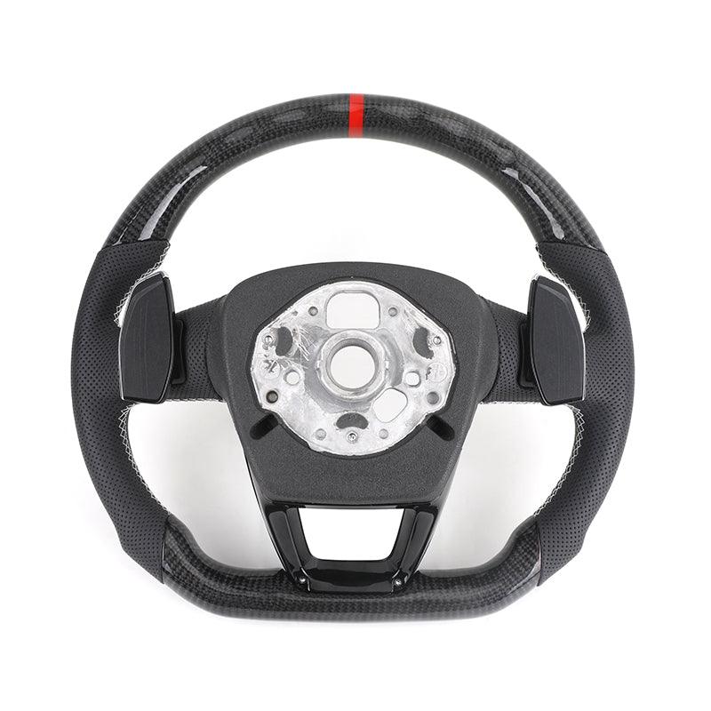 RS Sport Volant Lenkrad Half Perforated Leather Carbon Steering Wheel for Audi S5 A4 B8 B8.5 B9 RS5 RS6 A6 C7 S7 A7 S8 A3 A8 TT