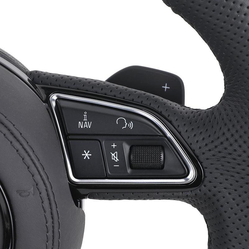 S-Line Sport Flat Bottom Volant Lenkrad Top Alcantara Leather Steering Wheel for Audi A6 C7 A3 A4 B8 B9 S5 A5 Q5 RS3 RS7 A7 Q7