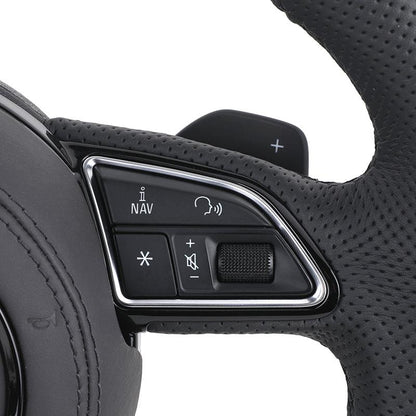 S-Line Sport Flat Bottom Volant Lenkrad Top Alcantara Leather Steering Wheel for Audi A6 C7 A3 A4 B8 B9 S5 A5 Q5 RS3 RS7 A7 Q7