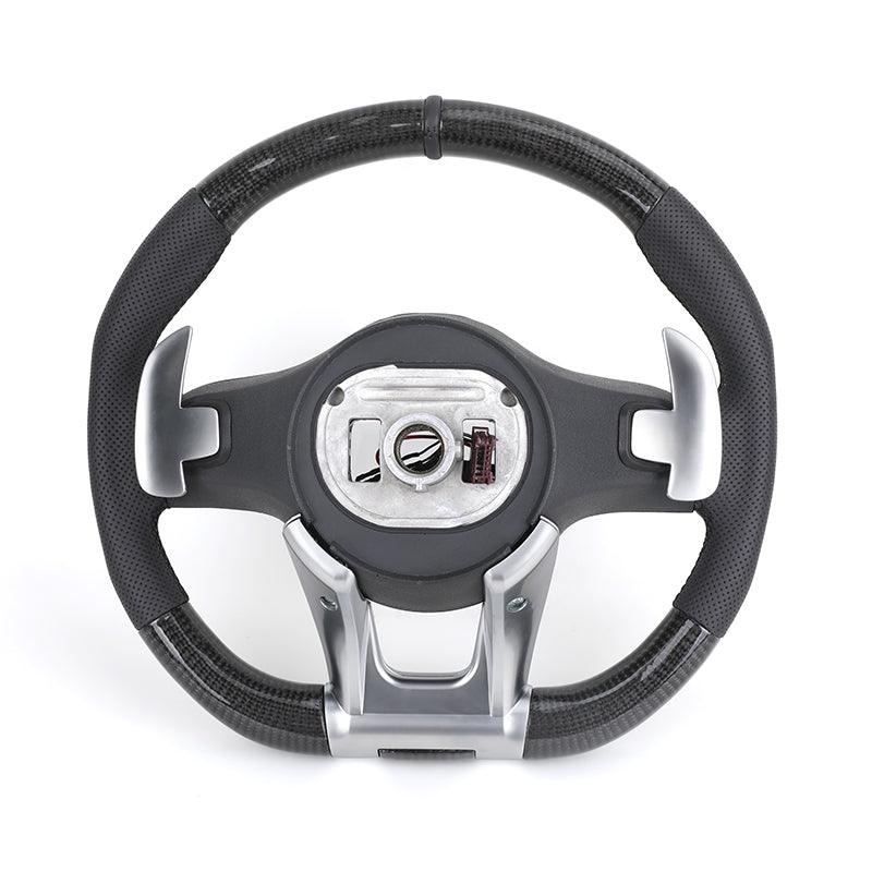 Upgrade Half Leather Carbon Fiber Steering Wheel for Mercedes Benz G Wagon W463 G63 W204 W205 W211 W212 W213 GLA X156 GLC X253 - YunLexus Custom Custom Steering Wheels for Mercedes