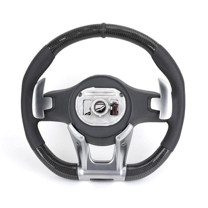 Upgrade Half Leather Carbon Fiber Steering Wheel for Mercedes Benz G Wagon W463 G63 W204 W205 W211 W212 W213 GLA X156 GLC X253 - YunLexus Custom Custom Steering Wheels for Mercedes