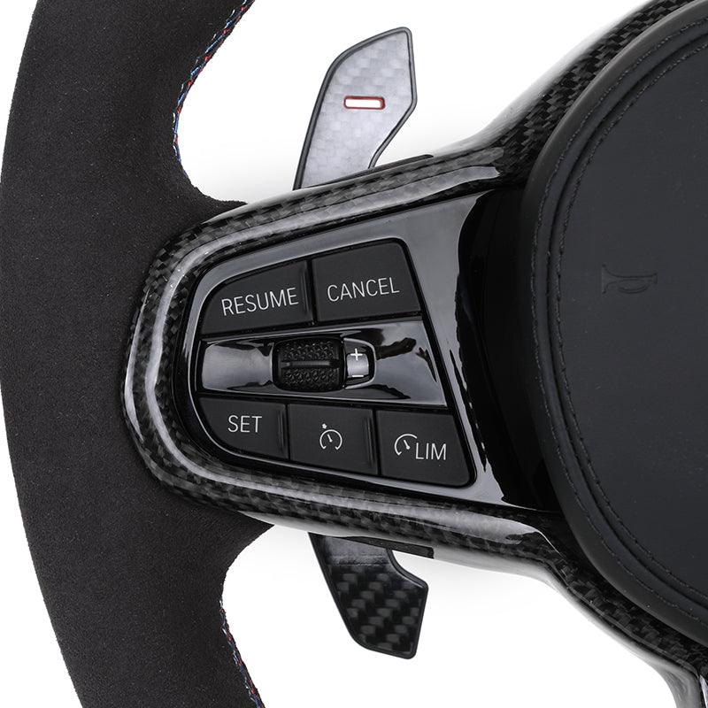 Upgrade LCI Half Alcantara Leather M Steering Wheel for BMW F80 F82 F90 G20 G30 G42 G80 M8 M3 M4 M5 430i M430i M440i M240i M140i - YunLexus