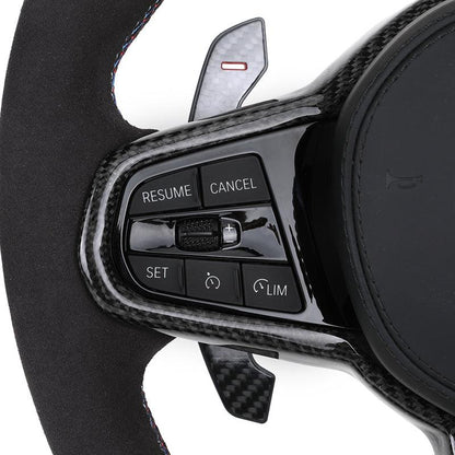 Upgrade LCI Half Alcantara Leather M Steering Wheel for BMW F80 F82 F90 G20 G30 G42 G80 M8 M3 M4 M5 430i M430i M440i M240i M140i - YunLexus