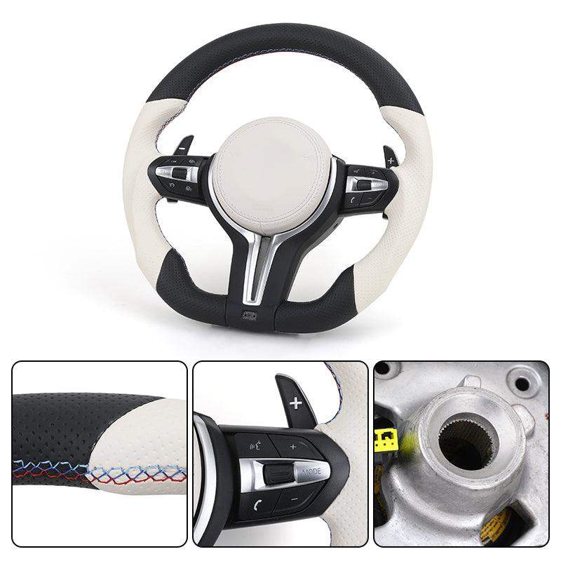 Upgrade M Sport Heated Perforated Leather Steering WHeel for BMW F10 M5 F90 F30 F20 X5 E70 X6 X6M E71 E46 M3 E39 E60 E92 Z4 M4 - YunLexus