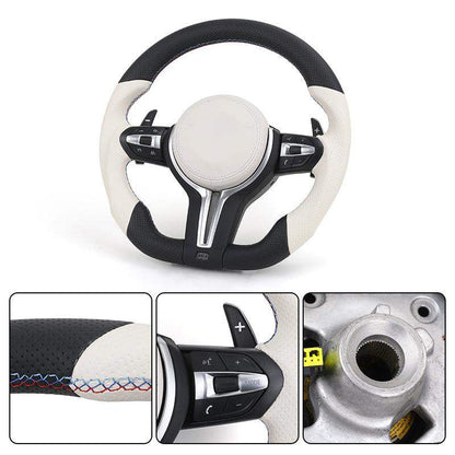 Upgrade M Sport Heated Perforated Leather Steering WHeel for BMW F10 M5 F90 F30 F20 X5 E70 X6 X6M E71 E46 M3 E39 E60 E92 Z4 M4 - YunLexus