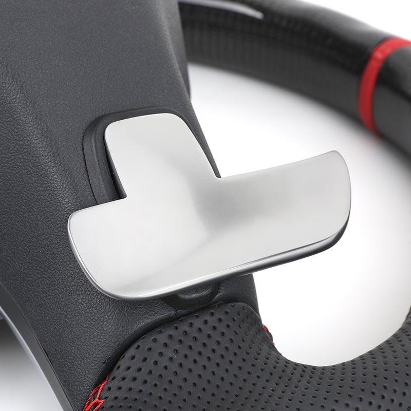 Upgrade Volant Half Leather Carbon Fiber Steering Wheel for Mercedes Benz W205 W211 W212 GLC C253 GLE W166 W167 W292 GLS X167 - YunLexus Custom Custom Steering Wheels for Mercedes