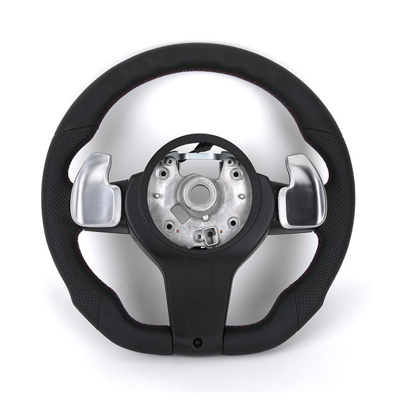 Wide Paddle Half Alcantara Leather M Sport Steering Wheel for BMW F10 F30 F20 F80 F18 M5 F90 F48 X3 F25 X5 F15 F85 X6 F16 F86 - YunLexus