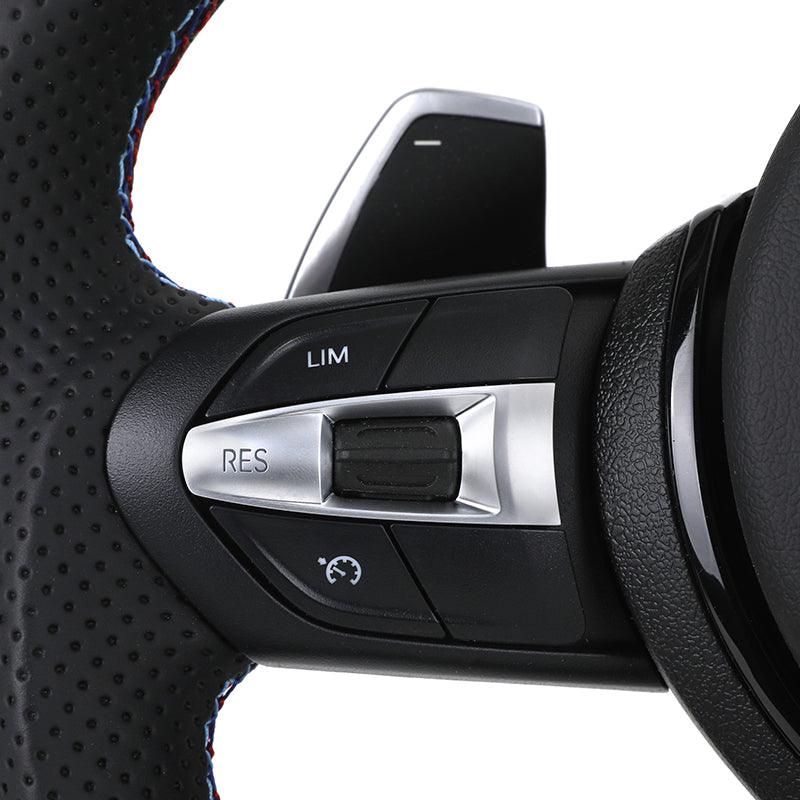 Wide Paddle Half Alcantara Leather M Sport Steering Wheel for BMW F10 F30 F20 F80 F18 M5 F90 F48 X3 F25 X5 F15 F85 X6 F16 F86 - YunLexus