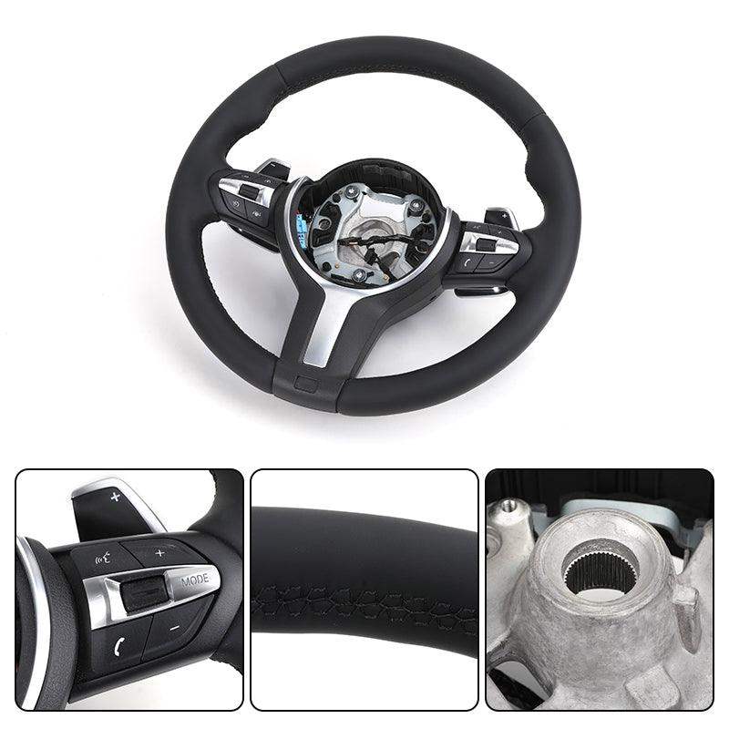 Wide Paddle M Sport Steering Wheel for BMW F10 F30 F80 E60 E90 E92 F01 F11 F20 F22 F31 X5 E70 E71 F15 X6 E71 F16 M5 M3 M4 F82 - YunLexus