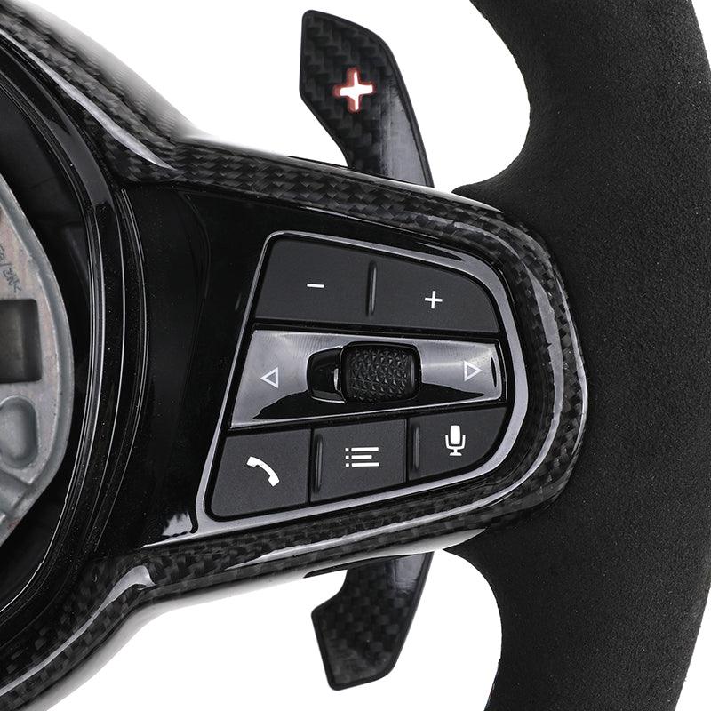 With Carbon Shift Paddle M Sport Alcantara Leather Steering Wheel for BMW M5 F10 F90 M6 F06 F12 F13 F11 F07 F01 F02 F03 F04 LCI - YunLexus