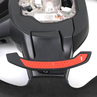 With Carbon Shift Paddle M Sport Alcantara Leather Steering Wheel for BMW M5 F10 F90 M6 F06 F12 F13 F11 F07 F01 F02 F03 F04 LCI - YunLexus