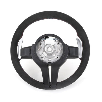 With Carbon Trim Full Alcantara Leather LED Steering Wheel for BMW F30 X5 E70 F15 F20 F22 F25 F32 E90 E92 M3 F80 M4 F82 M5 F10 - YunLexus