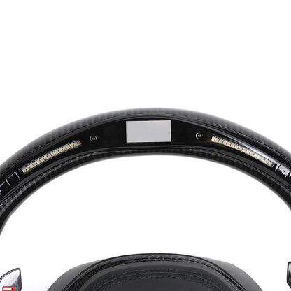 With Carbon Trim Heated Half Alcantara Carbon LED Steering Wheel for BMW G05 G07 G11 G12 G20 G22 G30 G80 M3 G81 G82 G83 M4 G87 - YunLexus