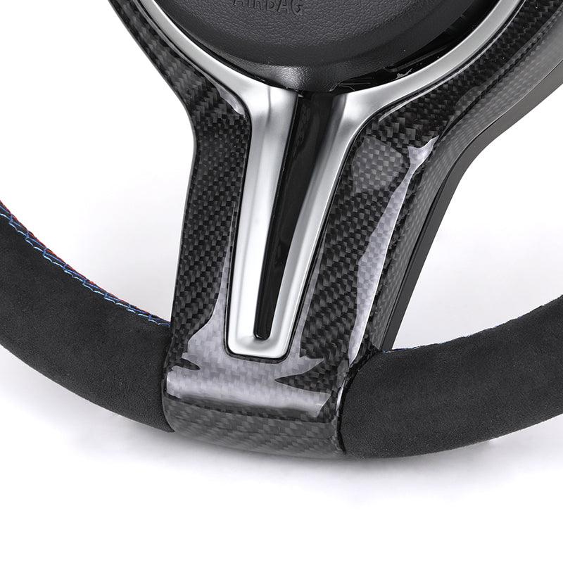 With Carbon Trim Led Full Alcantara M Performance Steering Wheel for BMW F01 F10 F11 F20 F22 F30 F32 F80 F82 F90 E92 E60 E88 - YunLexus